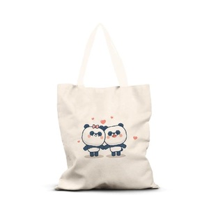 Sacs à main multicolores 100% coton biologique réutilisables pour femmes, vente chaude gratuite, personnalisés imprimés mignons certifiés GOTS avec corde en cuir - Product Image 2