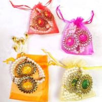 Pochette Potli en tissu indien brodée, faite main, élégante, vintage et moderne, pour mariages chics, fêtes et célébrations