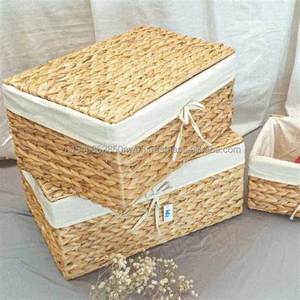 เป็นมิตรกับสิ่งแวดล้อมไม่ซ้ำกันทนทานตะกร้าเก็บของผักตบชวาทำด้วยมือโรงงานขายส่งสำหรับองค์กรจากเวียดนาม - Product Image 4