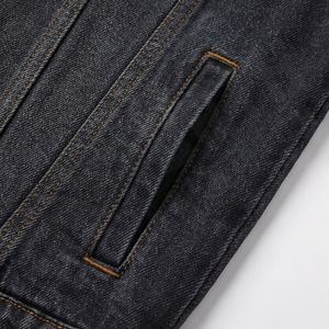 เสื้อแจ็คเก็ตยีนส์ผ้าฝ้ายดิบสำหรับผู้หญิง สีสั่งทำได้ ดีไซน์เรียบหรู เสื้อคลุมลำลอง ช่วยสร้างลุคทันสมัยตามฤดูกาล - Product Image 5