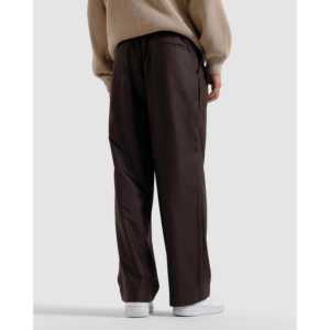 กางเกงพลีทเอวสูงทรงเข้ารูป ผ้าฝ้ายน้ำหนักเบา ตกแต่งสไตล์วินเทจ ซิป ขอบเอวยางยืด ไซส์ XL ตะเข็บเย็บสีเดียวกัน - Product Image 5