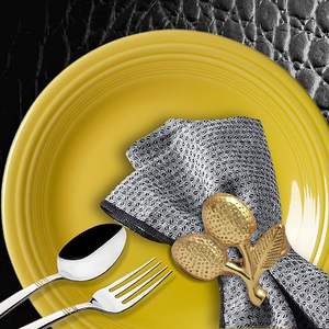 Fleur Feuilles Meilleure qualité Rond De Serviette Feuilles En Métal Rond De Serviette Pour Restaurant ou Décoration De Table De Mariage - Product Image 2