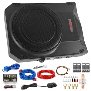 ซับวูฟเฟอร์ติดรถยนต์ 5 คอร์ ขนาด 10 นิ้ว แบบบาง ติดตั้งใต้เบาะ กำลังขับ 800 วัตต์ พร้อมแอมพลิฟายเออร์ในตัว กล่องซับวูฟเฟอร์ - Product Image 1