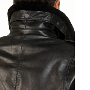 Blouson d'aviateur en cuir du Pakistan avec bandoulière Concevez votre propre mode en cuir de haute qualité pour hommes au meilleur prix - Product Image 5