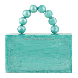 กระเป๋าคลัทช์มือสำหรับงานปาร์ตี้ทำจากเรซินหินอ่อนลายเรขาคณิตดีไซน์เนอร์แฟชั่น - Product Image 4