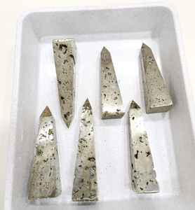 High Quality Natural Druzy Pyrite <b>Crystal</b> Tower Polished Golden Gemstone Healing Polished 4 Faceted <b>Wand</b> Point for Decoration - Product Image 1