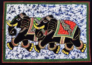 Tapiz Mandala Battik doble elefante tapiz colgante de pared algodón colgante de pared cartel tapiz colgante de pared Multicolor 40x30 - Product Image 3