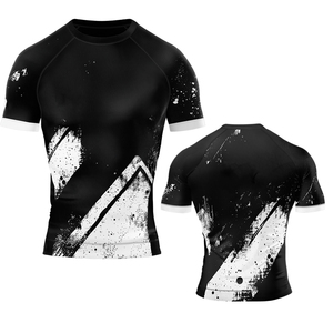 เสื้อเชิ้ตผ้าซาตินรัดรูปผ้าสแปนเด็กซ์ผ้าซาตินสำหรับฝึกโต้คลื่นพิมพ์ลายดิจิทัลผลิตจากโพลีเอสเตอร์ - Product Image 1