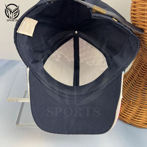 Gorra de béisbol vintage de 100% algodón con 6 paneles y logotipo personalizado bordado - Product Image 6