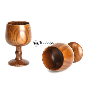 Decorative Wooden Glass Natural Rustic Cup for Kitchen Table Dining Decor or Gifting Handcrafted Eco <b>Drinkware</b> by Tradebyd - Product Image 3