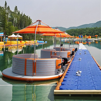 Bateau de barbecue flottant gonflable portable pour les barbecues à eau et le plaisir en plein air en famille