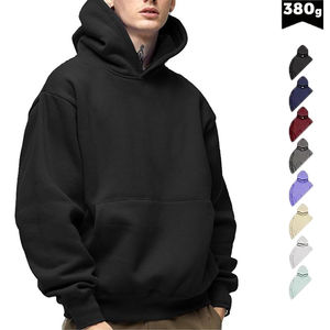 Sudadera con Capucha Térmica Extra Grande para Hombre, de Alta Calidad, Felpa Francesa, Sudadera de Invierno, Bordada, Lisa, Teñida, Transpirable, Ropa Urbana - Product Image 3