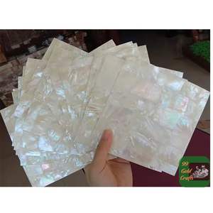 Lámina de Nácar Natural Blanca al por Mayor, Forma Cuadrada, Doble Cara Plana, para Manualidades, Incrustaciones en Muebles - Product Image 1