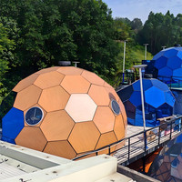 Conteneur en fibre de verre à montage rapide et facile, maisons préfabriquées en fibre de verre type dôme martien, prix