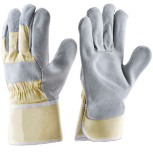 Guantes de trabajo de cuero dividido de piel de vaca resistente de alta calidad Guantes de seguridad de protección de jardín de construcción resistentes al calor - Product Image 2