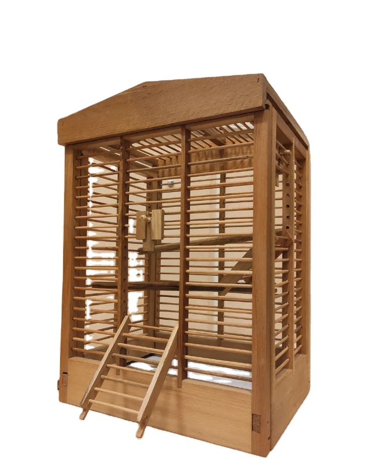 送料無料 手作り木製鳥かご DIY 大型インコ用鳥かご 収納可能