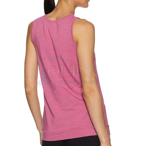 Camiseta sin mangas deportiva suave para correr de alta calidad para mujer, transpirable, de secado rápido, respetuosa con el medio ambiente, estilo informal, logotipo frontal personalizable, bajo MOQ - Product Image 2