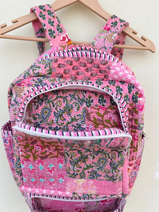 Cotton Quilt Patchwork Backpack Cotton Indian <b>Laptop</b> <b>Bag</b> Hand Bohemian Hippie <b>Tote</b> Backpack - Product Image 2