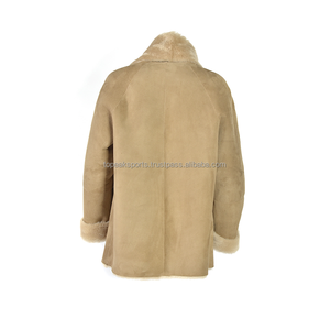 Manteau en cuir de mouton beige tendance 2026 pour femme, 100 % haute qualité, grande taille, mode hiver, manteaux chauffants - Product Image 2