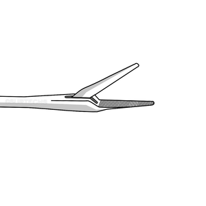 Pinzas de Cocodrilo Modelo Estándar Rectas Dentadas Manuales con Certificación CE Clase II |   Eje Tubular Cónico de 2 mm |   9 pulgadas ENT - Product Image 2