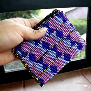 Luxury Handmade Beaded <b>Coin</b> <b>Purse</b> with Secure Zipper Elegant Mini Wallet for <b>Ladies</b> Party Wear Use for Bulk Wholesale Available - Product Image 6
