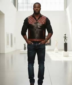 Gilet en cuir gaufré crocodile personnalisé, style motard, qualité supérieure, Western Champ King - Product Image 1