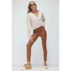 Leggings Deportivos Casuales de Cintura Media Alta y Baja, de Chifón, con Efecto Push-Up, de Nailon, Cuero y Spandex, Sin Costuras, Talla Única XL, con Letras, para Gimnasio - Product Image 3