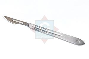 Lame de scalpel stérilisée par source d'alimentation manuelle de poignée de scalpel chirurgical d'acier inoxydable - Product Image 5