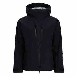 Veste de ski personnalisée imperméable noire pour hommes pour la technologie coupe-vent respirante chaude capuche chauffante fermeture éclair hiver Snowboard Plus - Product Image 1