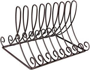 Journal moins cher 7 fentes métal noir couleur présentoirs vaisselle en métal porte-revues pour bureau maison utilisation articles en vente - Product Image 2