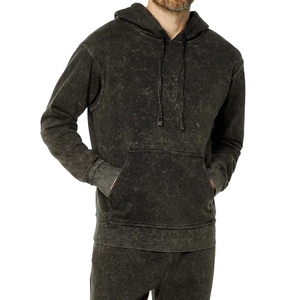 Sweats à capuche de service OEM Vêtements de sport délavés à l'acide Pull personnalisé Joggers à capuche Survêtement lourd Survêtement vierge uni - Product Image 2