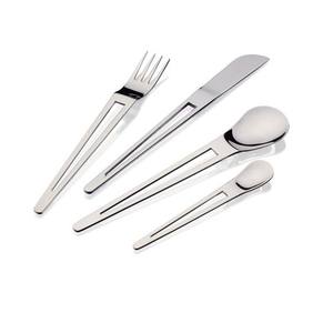 Cubiertos de Acero Inoxidable con Acabado Plateado Espejo, Diseño de Mango Largo, Juego de Cubiertos de Tenedor, Cuchara y Cuchillo al por Mayor - Product Image 3