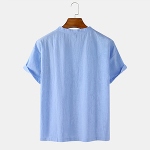 T-shirt décontracté pour homme 2025 de haute qualité, surdimensionné, impression personnalisée, épaules tombantes, respirant, lourd, col rond, uni, 100% coton - Product Image 6