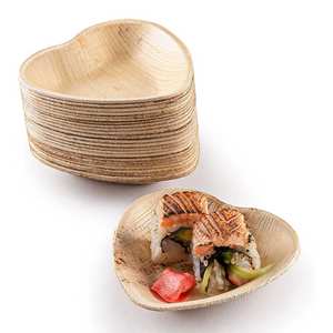 Bols de cœur en feuille de palmier pour fête de mariage et restauration fabriqués à partir de matériaux naturels au prix du marché - Product Image 4