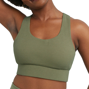 Soutien-gorge de sport sans couture de haute qualité avec maintien moyen, vêtements de sport sans manches, dernier design, prix bas, vente en gros de vêtements de fitness - Product Image 1