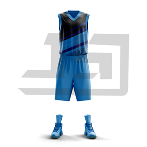 Ensemble maillot et short de basketball imprimés professionnels – Tenue de sport personnalisée pour équipe, respirante et performante - Product Image 3