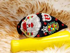 Bandeau de cerf fait à la main pour filles et enfants accessoire de cheveux en tissu satiné brodé coloré idéal pour les cadeaux - Product Image 6