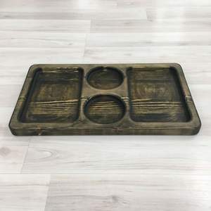 Plateau de service rond en bois d'acacia de haute qualité plateau décoratif durable pour salon et cuisine fabriqué au Vietnam - Product Image 5