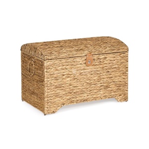 Rattan <b>Storage</b> <b>Chest</b> with Lid Rectangle Shape Natural Wicker Basket for Neatening Multi-Purpose Use - Product Image 3