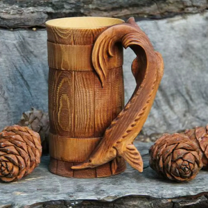 OPTIMISATION POPULAIRE ASSURANT LA Tasse en bois Qualité supérieure Design moderne Parfait pour le thé, le café, le vin et la bière de Falak - Product Image 1
