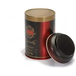 1.2L Spécialité Rouge ronde Métal Boîte Ø 105x150mm avec Couvercle Dôme pour Outils Café & Thé - Product Image 4