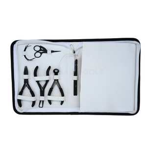 Kit d'outils professionnel pour extensions capillaires de salon avec pinces pour extensions à bandes, pince à sertir à trois trous, coupe-adhésif, clips, enfile-boucles, aiguilles à crochet - Product Image 5