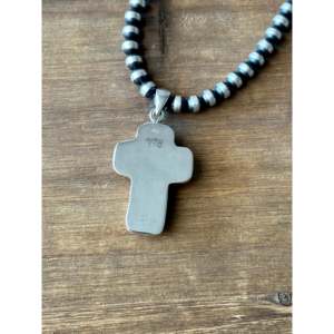 Pendentif Croix en Agate et Argent Sterling Fait Main du Sud-Ouest, Bijoux Religieux Chrétiens - Product Image 6