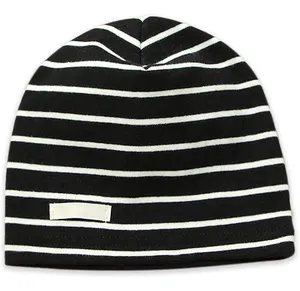 Gorro Unisex Negro de Punto Acrílico, Color Sólido, 56-58CM, Gorro Casual de Invierno para Adultos - Product Image 4