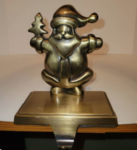 Juego de dos soportes de medias de muñeco de nieve de Navidad decorativos con acabado dorado, soporte de medias de Metal de alta demanda - Product Image 5