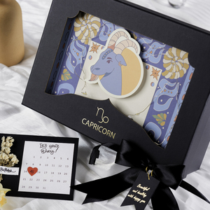 Caja de papel de arte RTS Premium 12 Zodiac de 2mm de grosor para presentar regalos artesanales como vino o comida con tapa y base - Product Image 2