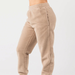 OEM Custom Manufectuer Winter Half Zip <b>Sherpa</b> <b>Joggers</b> Baggy Pant Fleece Pants Set <b>Joggers</b> for Men - Product Image 3