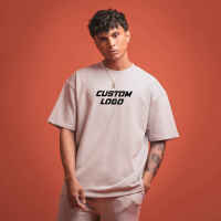 T-shirts d'été pour hommes, coupe ample et élégante, 100% coton, manches courtes, grandes tailles, logo personnalisé imprimé, 300 grammes, couleur unie, haute qualité, vente en gros