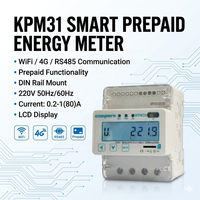Compteur d'énergie intelligent sans fil GSM 4G cellulaire solaire hors réseau monophasé prépayé Cloud