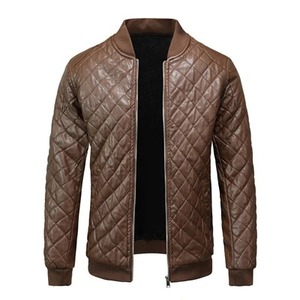 Chaquetas de cuero para Otoño e Invierno para hombre, chaqueta informal ajustada de PU sintética para motocicleta, abrigos con cremallera, cazadora Punk de Hip Hop callejero, prendas de vestir - Product Image 1